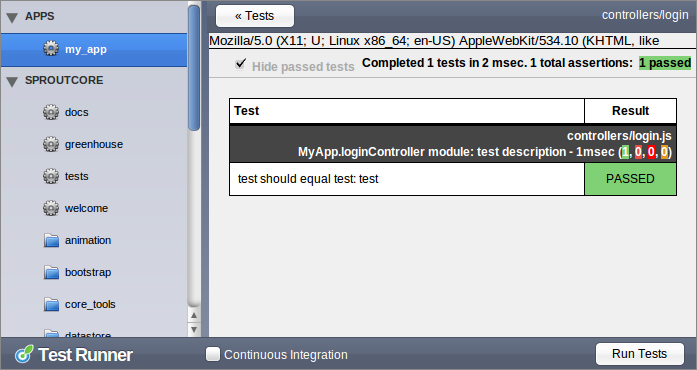 Test Runner Unit Test Results